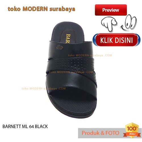 BARNETT ML 64 BLACK sandal pria casual slide selop