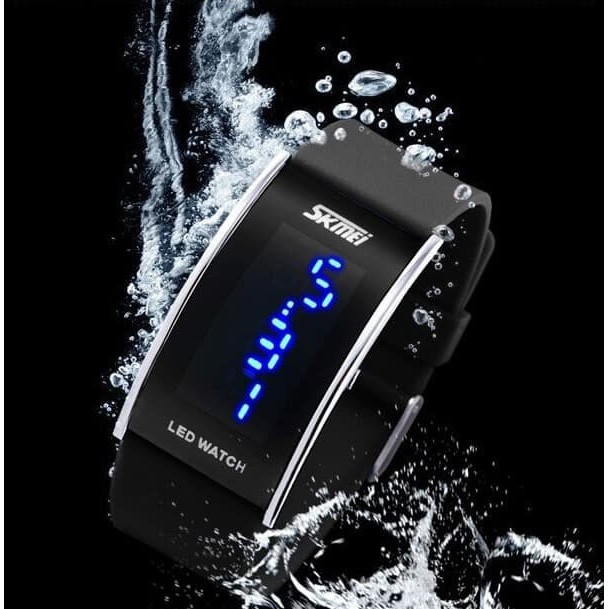 HOT SALE ORI SKMEI BLACK SKY Waterproof Jam Tangan LED Digital Watch Anti Air - Putih TERMURAH
