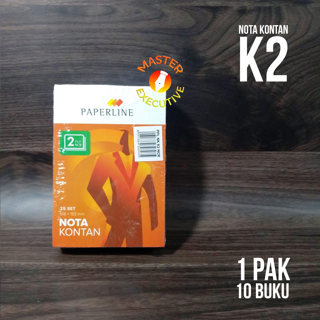 [Pak - 10 Buku] Paperline Buku Nota Kontan Kecil 2 Ply NCR / Rangkap K2