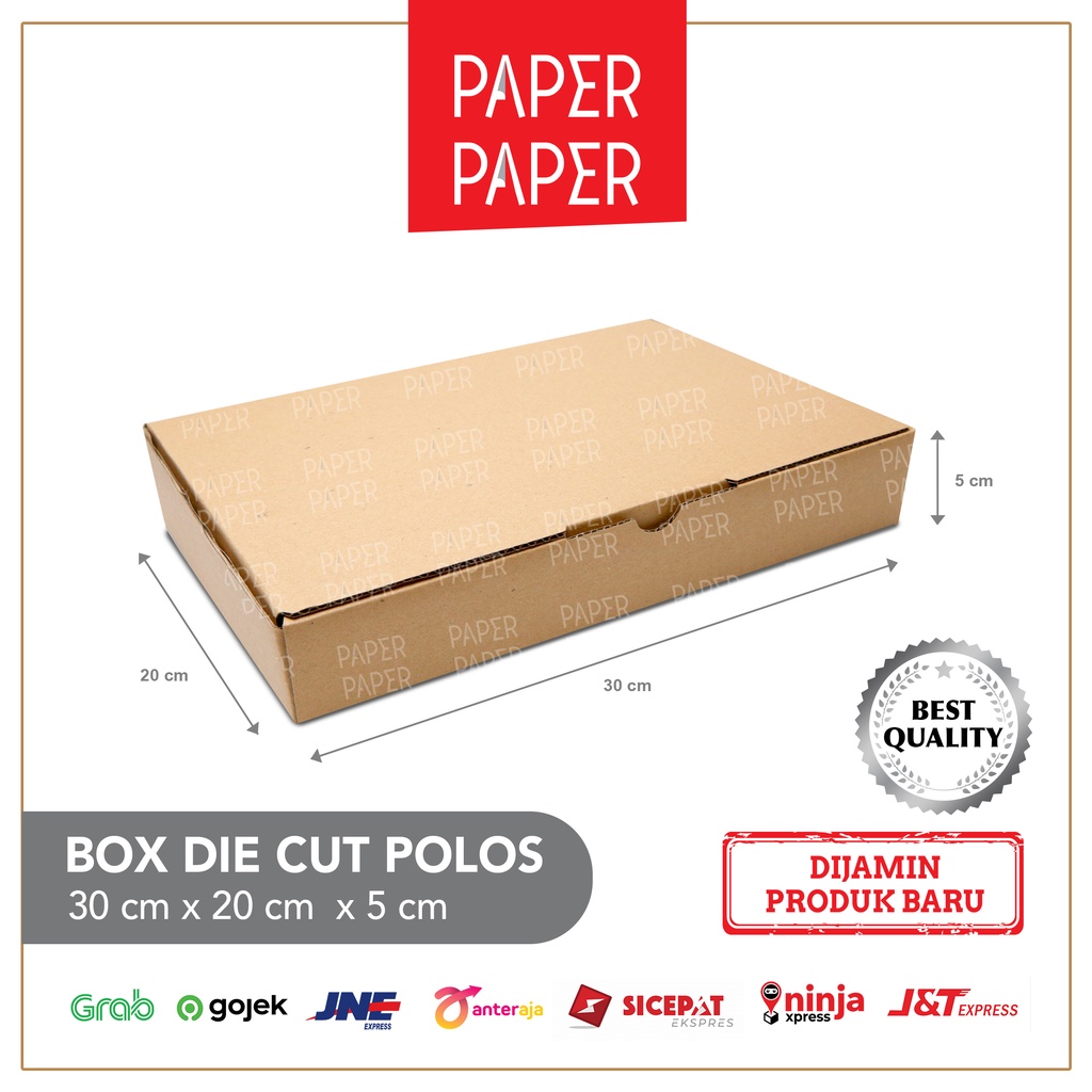 

Kardus Box Karton 30X20X5 Polos - Baru - Murah