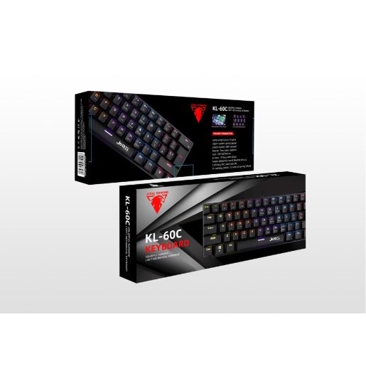 Keyboard gaming jedel wired usb 2.0 mechanical 60% 61 keys mini rgb TKL for pc laptop KL-60c