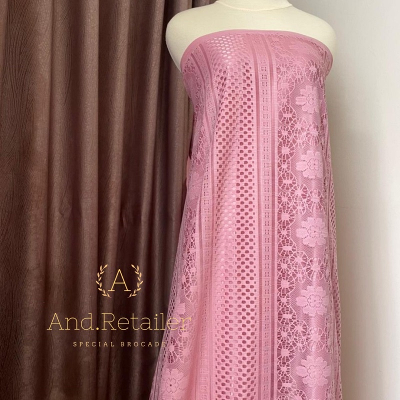 BROKAT LACE VINTAGE ROYAL DUSTY PINK