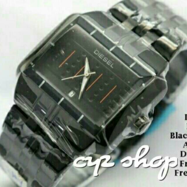 Jam tangan pria elegant Diesel Italian premium full black