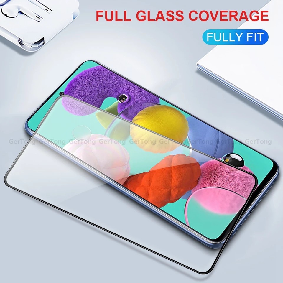 PROMO Tempered Glass SAMSUNG Galaxy A51 TG Layar FULL Cover Black Premium Anti Gores Kaca