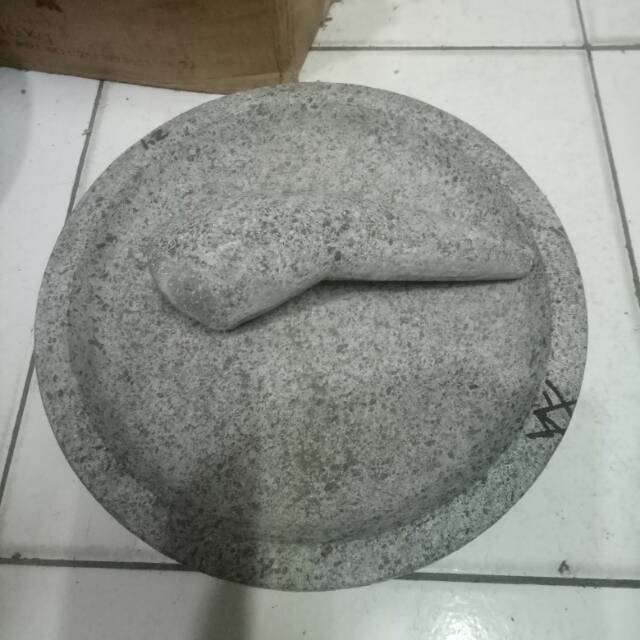 Cobek batu ASLI Padang 24cm