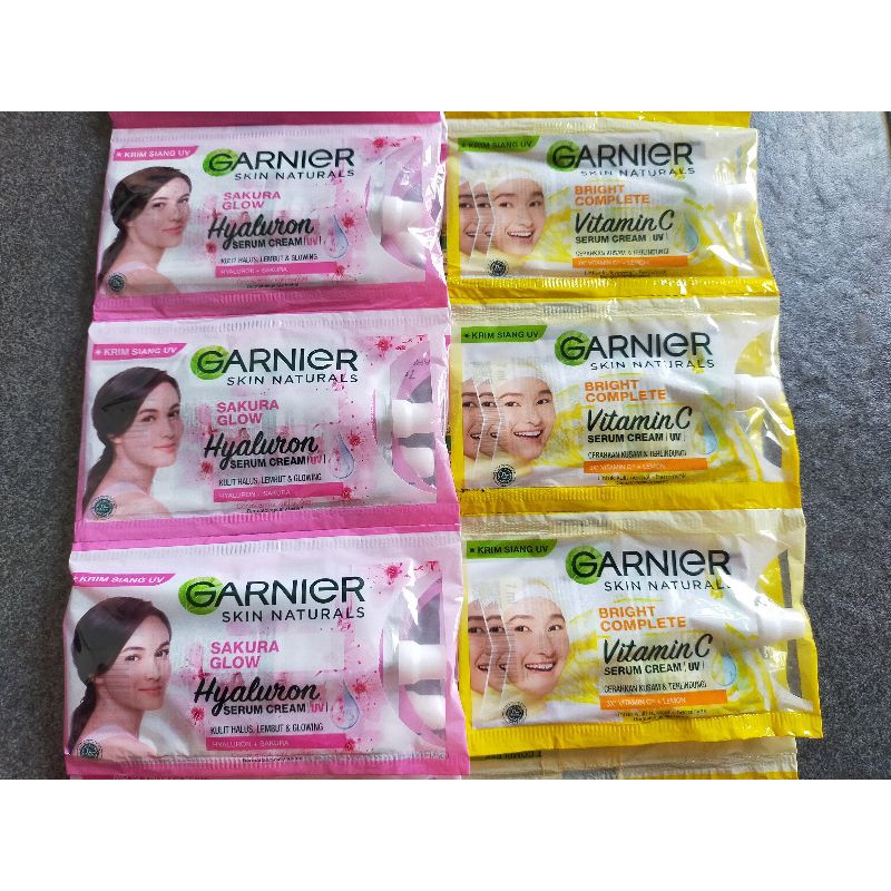 Garnier cream sachet 7ml / Garnier face wash 9ml