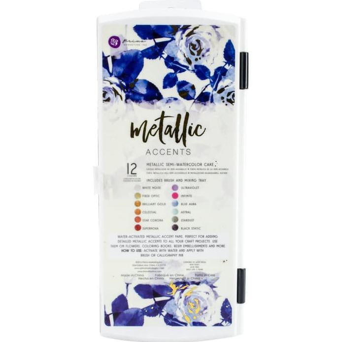 

PRIMA MARKETING WATERCOLOR METALLIC ACCENTS - 12 COLORS