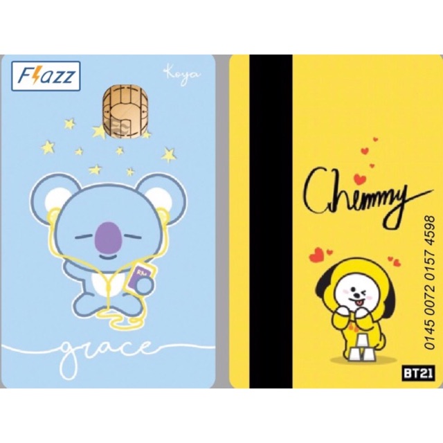[CETAK 2 SISI] Custom flazz BCA motif BT21