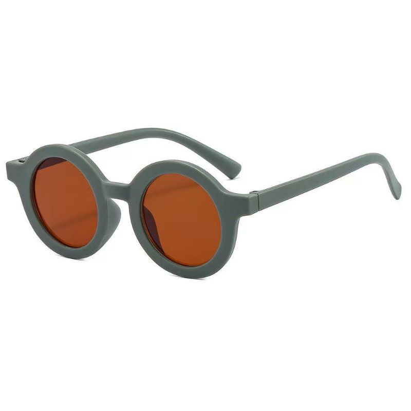 -HAROH- Kacamata anak impor bentuk bulat 0-5 tahun-Dark green