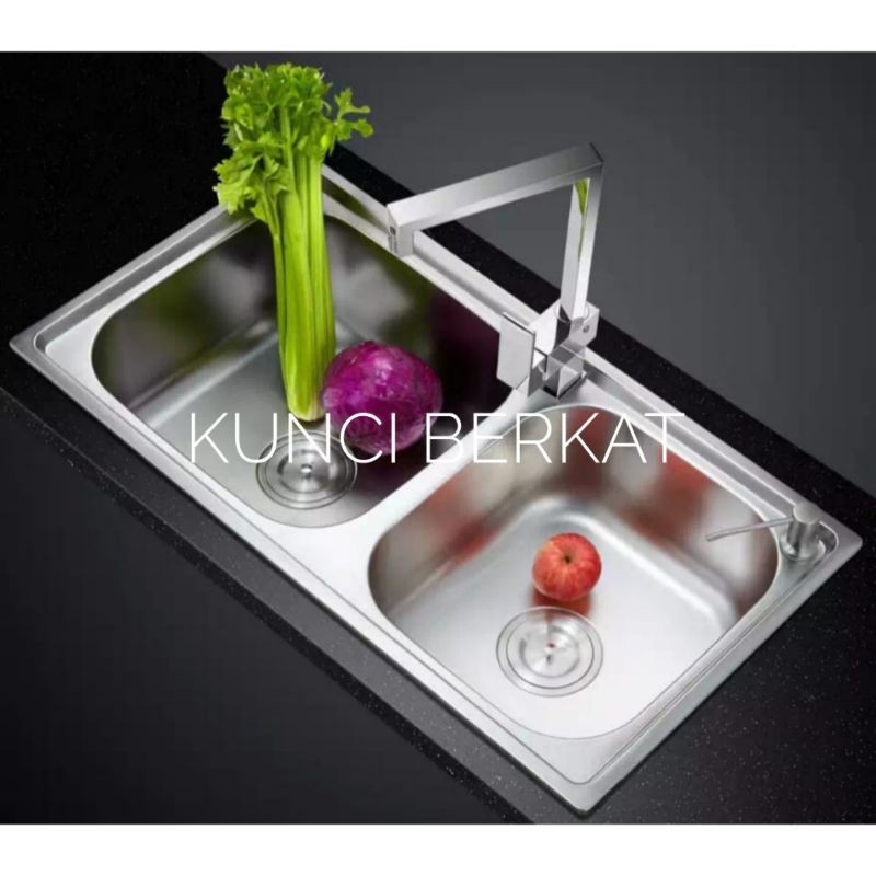 Kitchen Sink 2 Lubang 10050/Bak Cuci Piring 2 Lubang/BCP