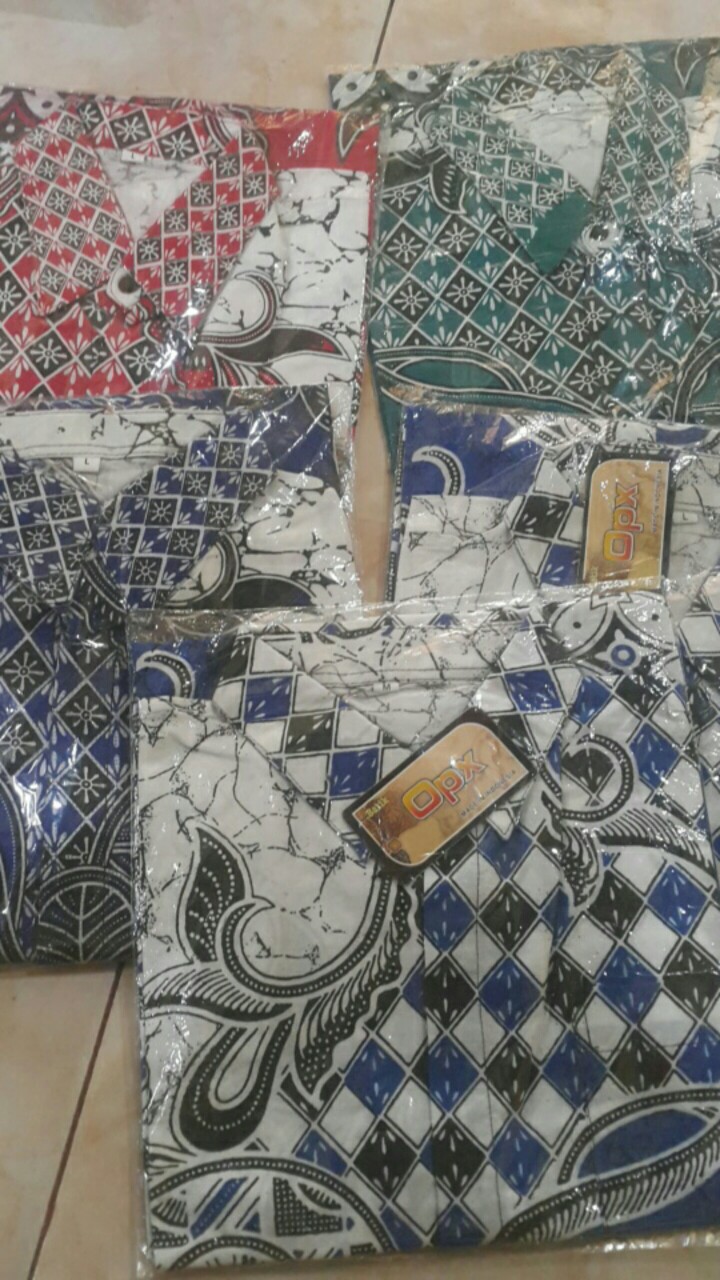Kemeja Batik Pria Baju Kerja Motif Bunga Mekar Bac77 Hem Batikpria Murah M L Xl Xxl