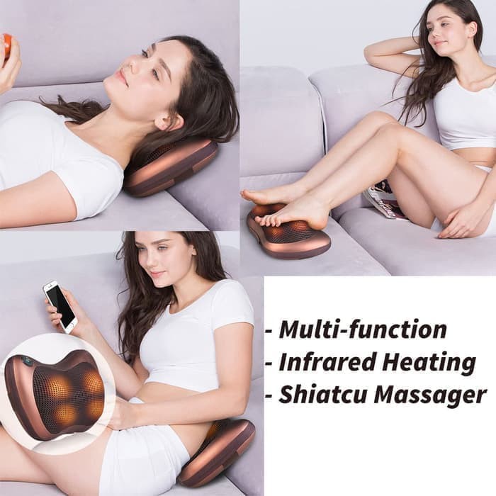 Car &amp; Home Massage Pillow / Bantal Pijit Otomatis 8 bola bantal pijat