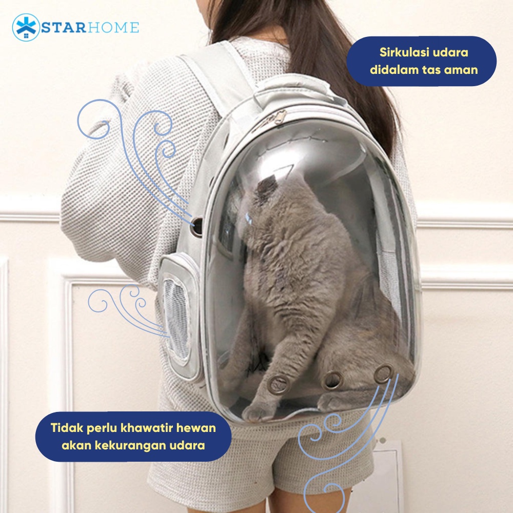 Tas Ransel Hewan Pet Cargo Travel Bag Nyaman Anti Air Tas Astronot Kucing Anjing Tas Travelling Hewan