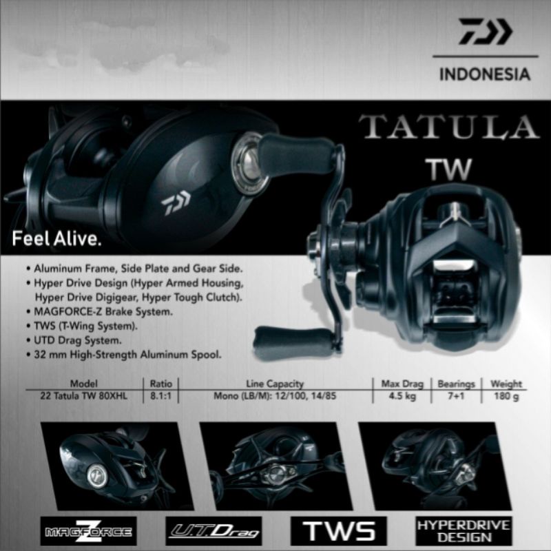 reel BC Japan. tatula TW 80XH L