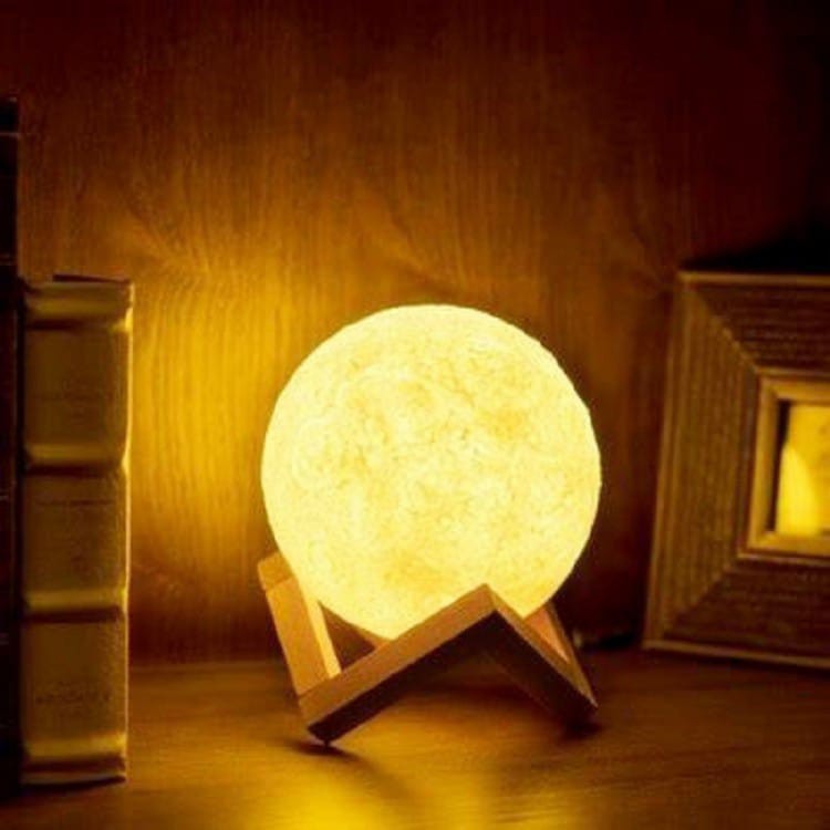 Lampu Tidur 3D Bulan Warna Dekorasi Hiasan Rumah / Lampu Bola Moon light Pajangan Rumah Dan cafe