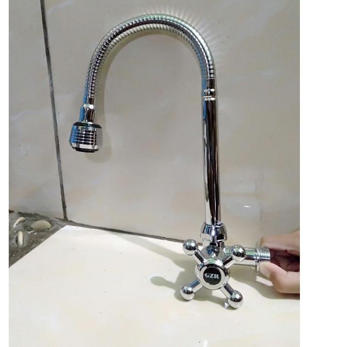 ☃ Kran angsa fleksibel keran cuci piring elastis lentur gzr ♪