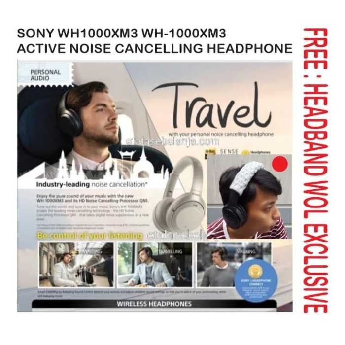 Sony WH1000XM3 Headphone Bluetooth ANC WH-1000XM3 - black