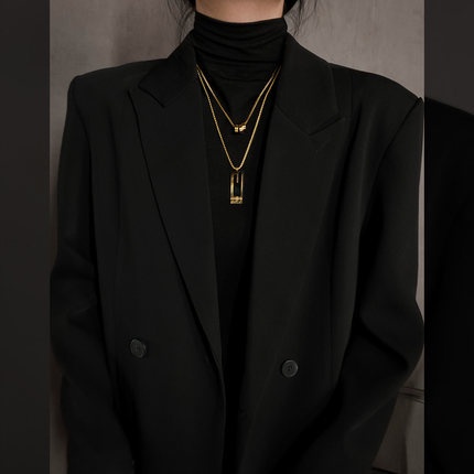Kalung Titanium Steel Panjang Fashion