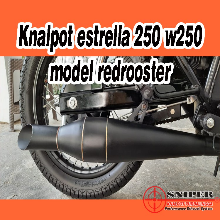KNALPOT W 175  ESTRELLA 250 W250 MODEL REDROOSTER
