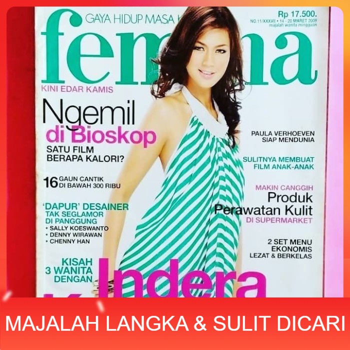 Majalah FEMINA No.11 Mar 2009 Cover PAULA VERHOEVEN Langka