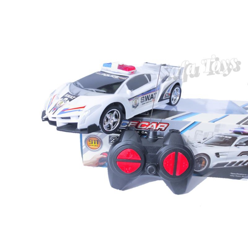 RC Mobil Police Car Model / Mainan Anak Mobil polisi Remote Control Free Baterai