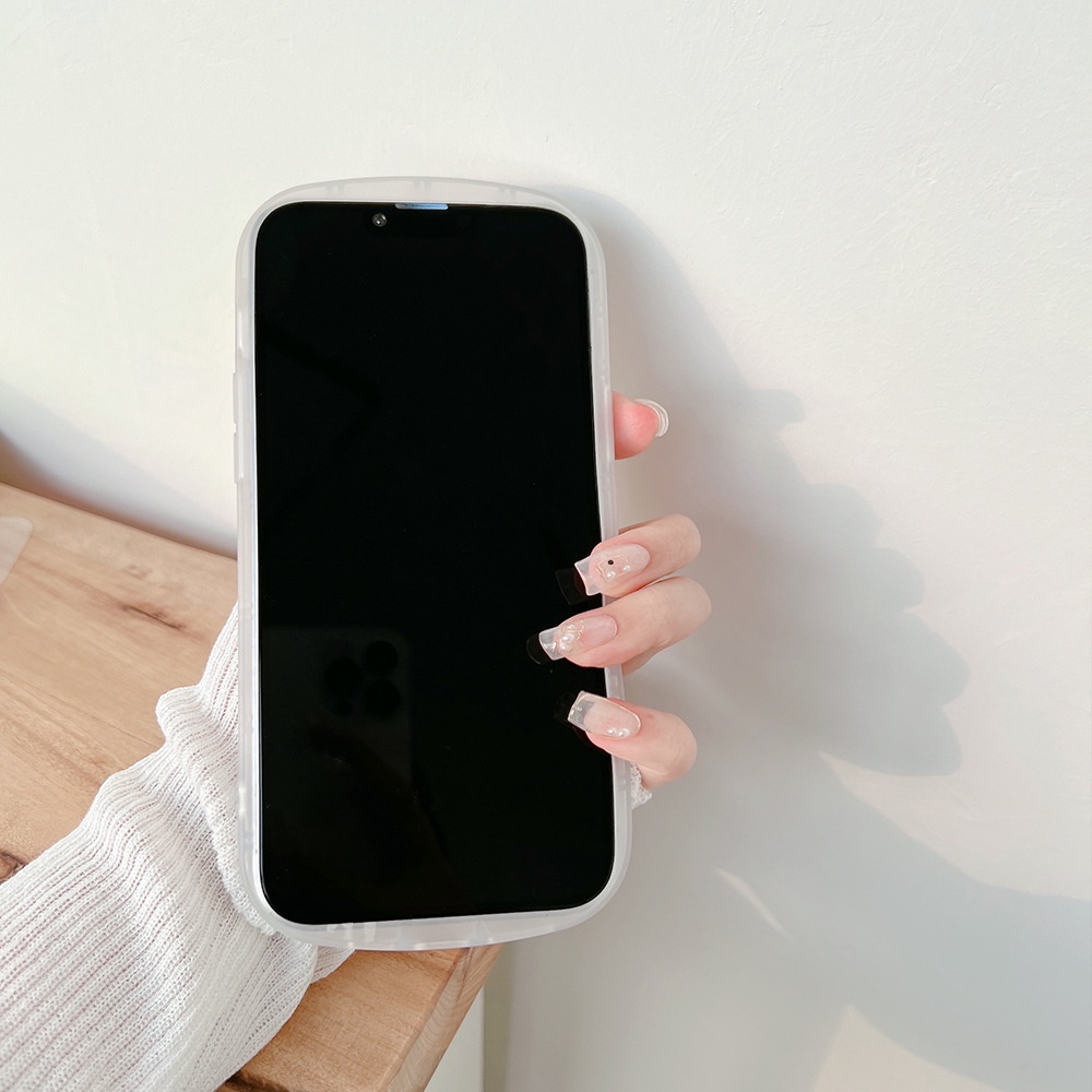 Case Bahan TPU Bentuk Oval Empat Sudut Untuk iPhone 13pro 13prm 11 7Plus 8Plus Xr XS 13 12pro Max