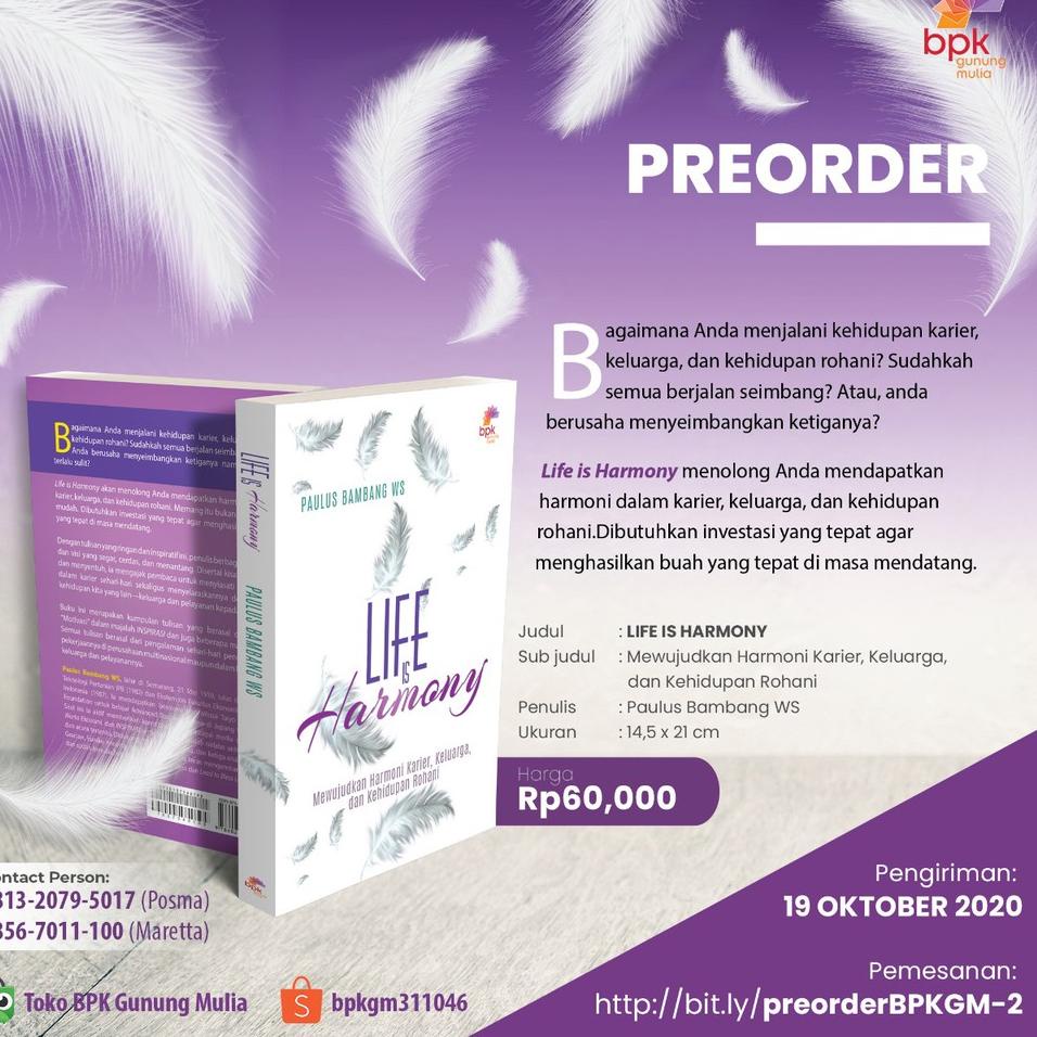 Model terbaru IHH47 BUKU LIFE IS HARMONY - TANGAN PENGHARAPAN IHH