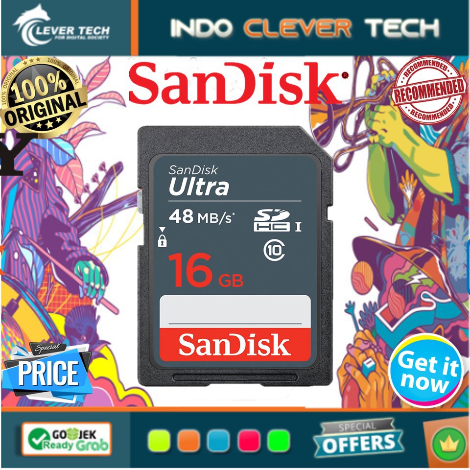 SanDisk Ultra SDHC UHS-I 16GB/48MB/s / Memori Sandisk 16GB