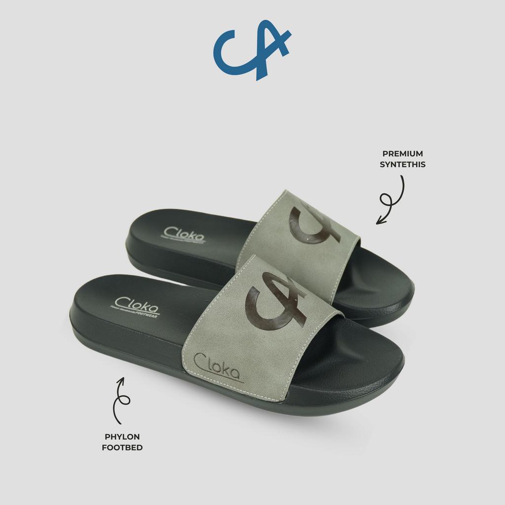 Sandal Slide Pria Distro Cloka Brych Sendal Karet Anti Air Kasual Santai Slop Anti Slip for Men Slipppers