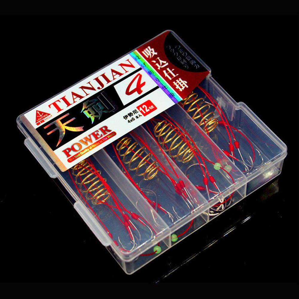 Lanfy Fishinghooks Red Sharp High Carbon Steel Kasar Fishing Tackle Anti Winding Bait Trap Feeder Mata Air Pancing Umpan Hooks