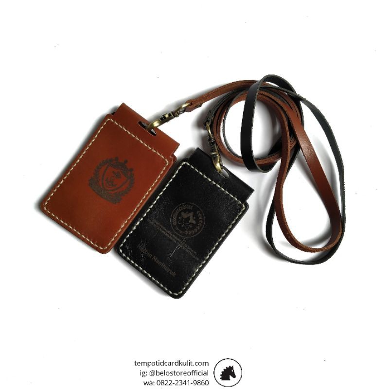 

Gantungan ID Card Name Tag Kulit Pontianak