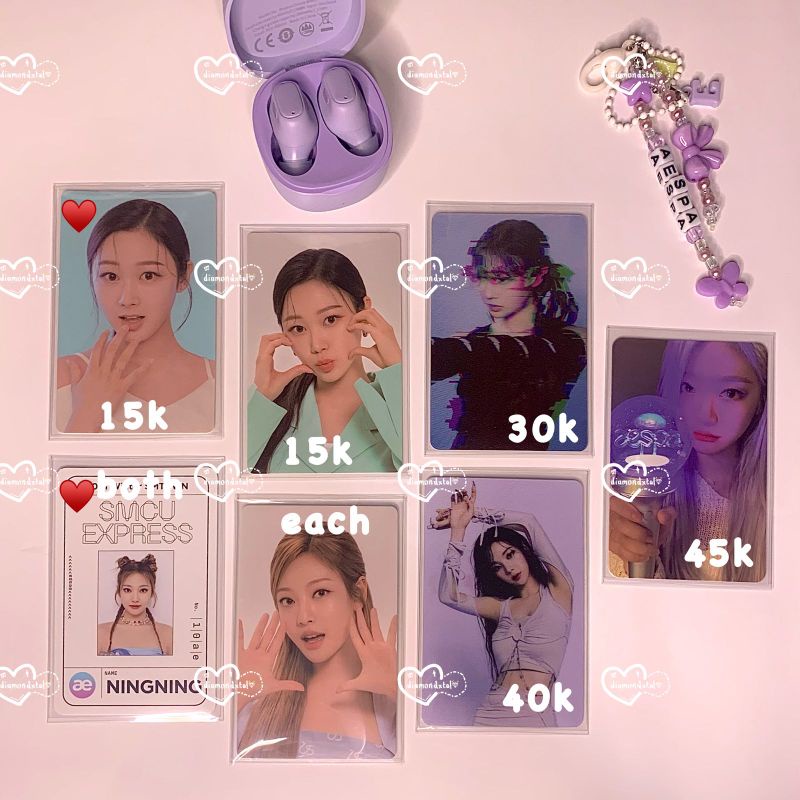 pc photocard aespa karina giselle character card kwangya ningning winter mediheal lightstick lenti s