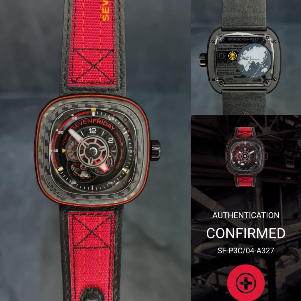 CASH BACK JAM PRIA KEREN SEVENFRIDAY SF TIPE P ASIAN ETA BOX ORI STRAP RUBBER JAM PRIA TERBARU JAM F