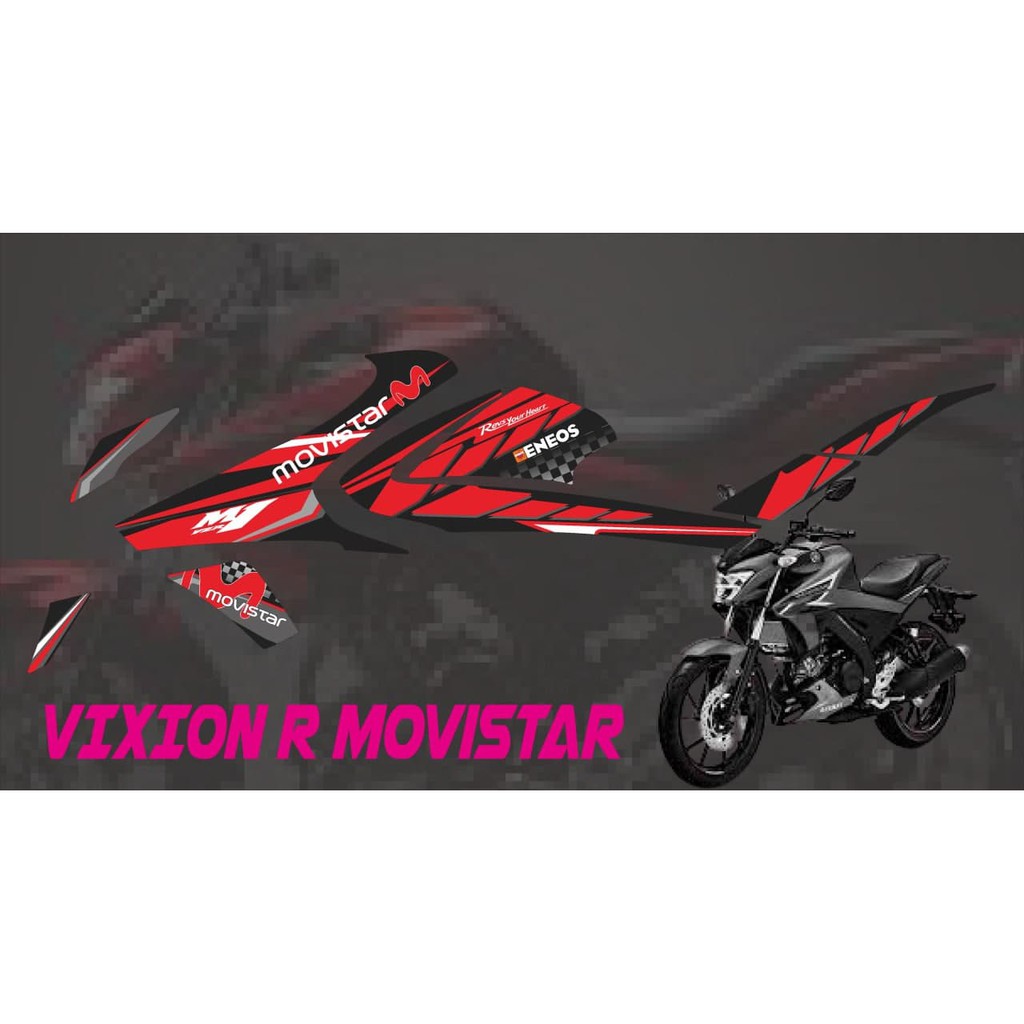 Stiker striping Yamaha Vixion R Movistar