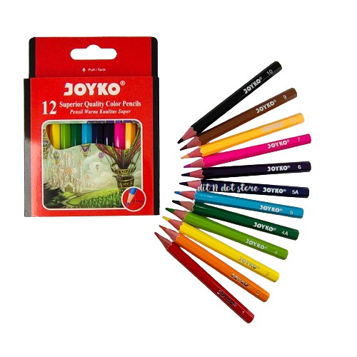 

Joyko Pencil Color 12 Color / Pensil warna Joyko 12 Warna Pendek CP-102