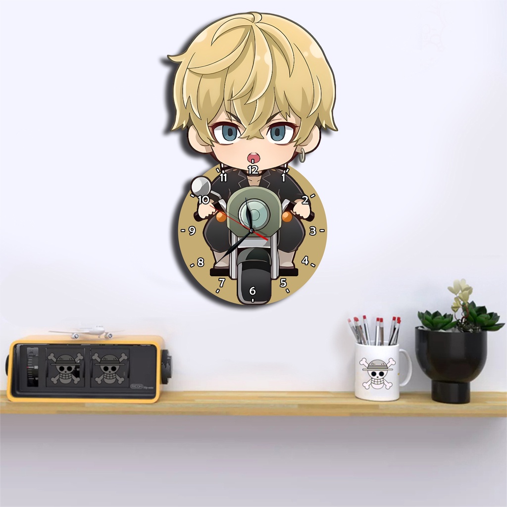 Jam Dinding Pola Unik Design Anime Tokyo Revengers Special Edition Free Vintage Box + Baterai rajaan