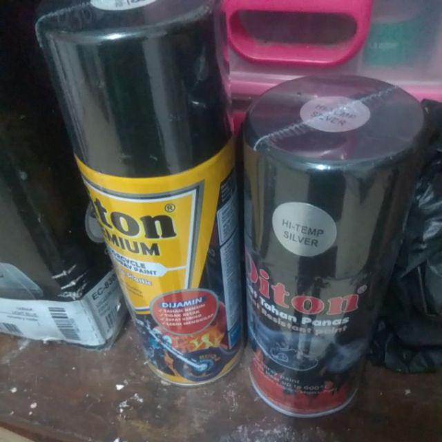 Hi Temp Silver Perak Diton Tahan Panas Cat Pylox Pilox Semprot 300 Cc