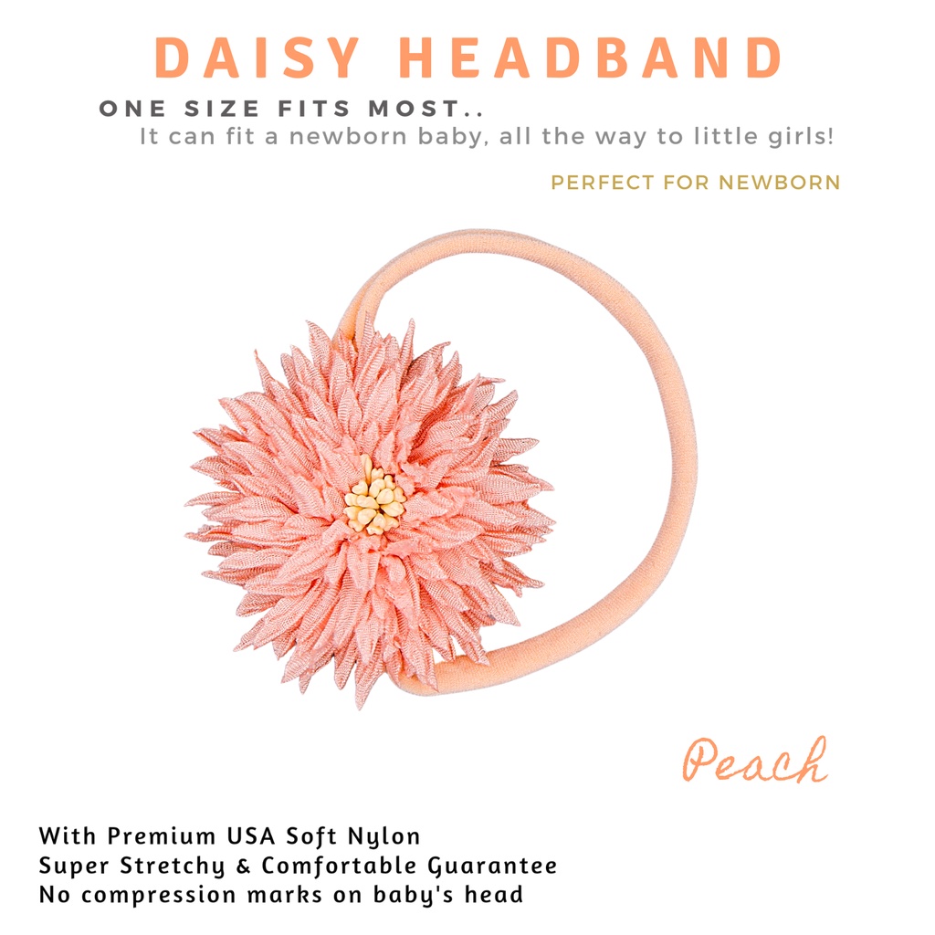 Aksesoris Rambut/HEADBAND DAISY SERIES/Bandana Bayi&amp;Anak Perempuan