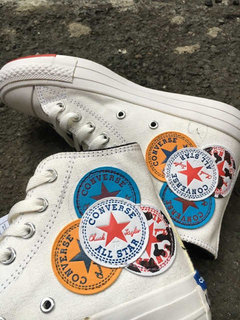 [BISA COD] Converse CT High Multi Logo Trainers White