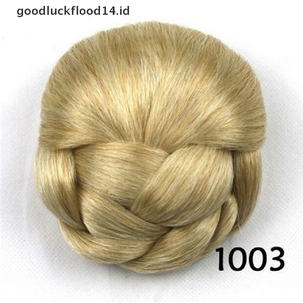 [OOID] Womens Lady Chignon Synthetic Updo Hairpiece Clip-In Hair Bun Extension New 2017 ID