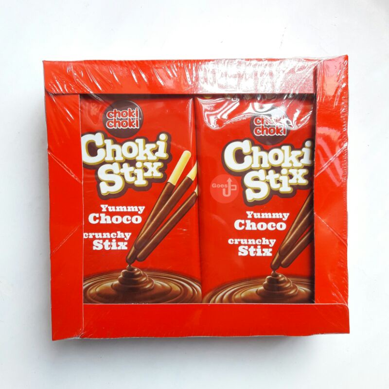 

Choki Choki Stick Stik Stix Coklat Biskuit Stick Salut Cokelat Box 12 sachet * 27 g