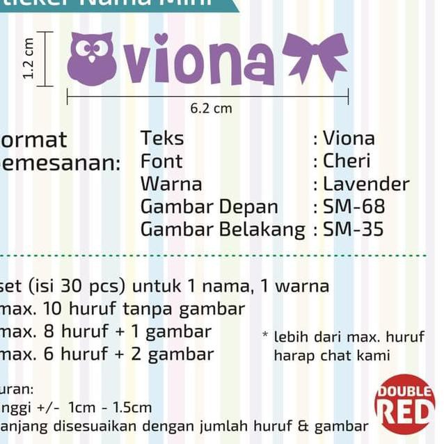 

Wow Murah-21 sticker nama waterproof/label nama berkualitas