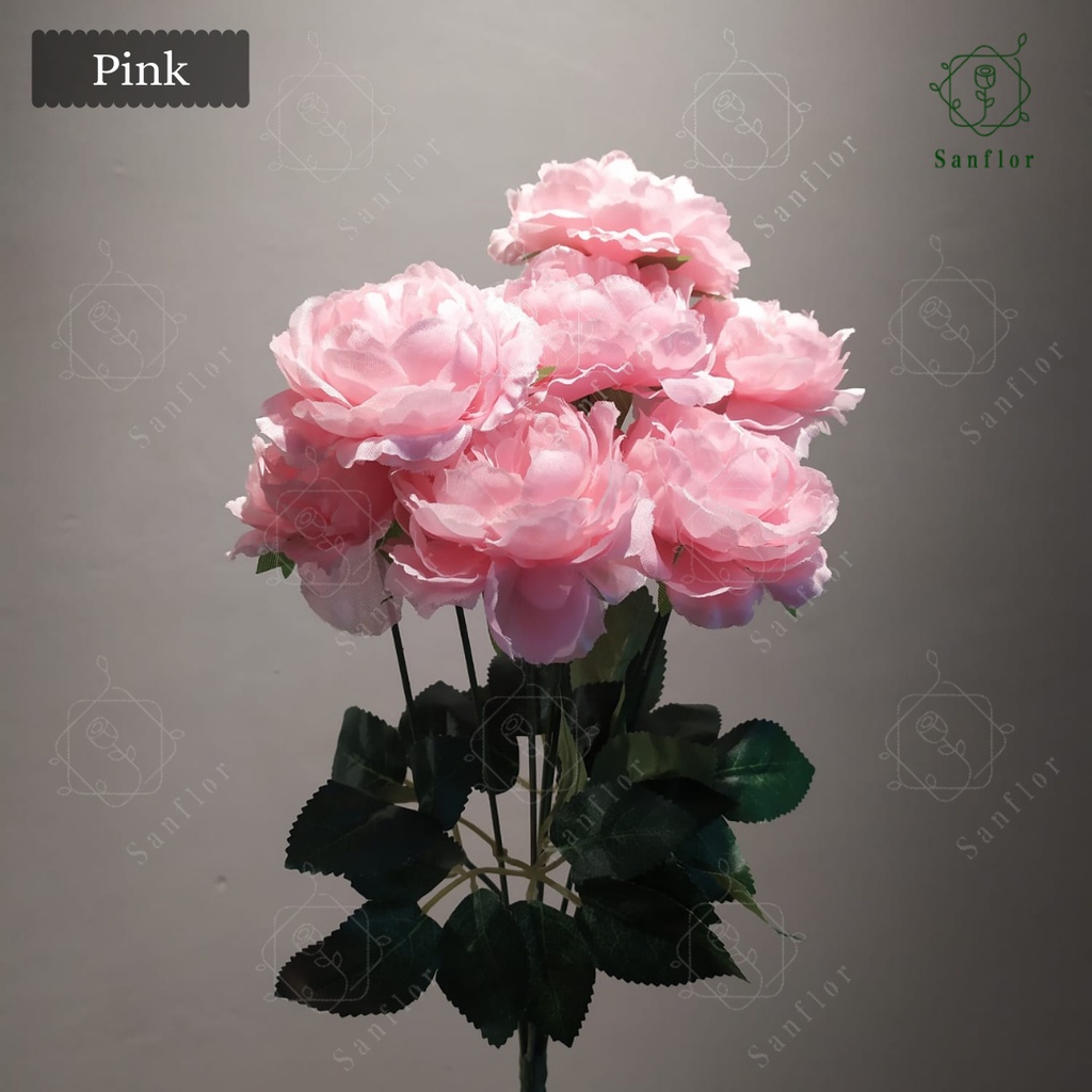 Bunga Peony 7cabang/Bunga Peony mini /Bunga peony Palsu/Bunga peony artificial