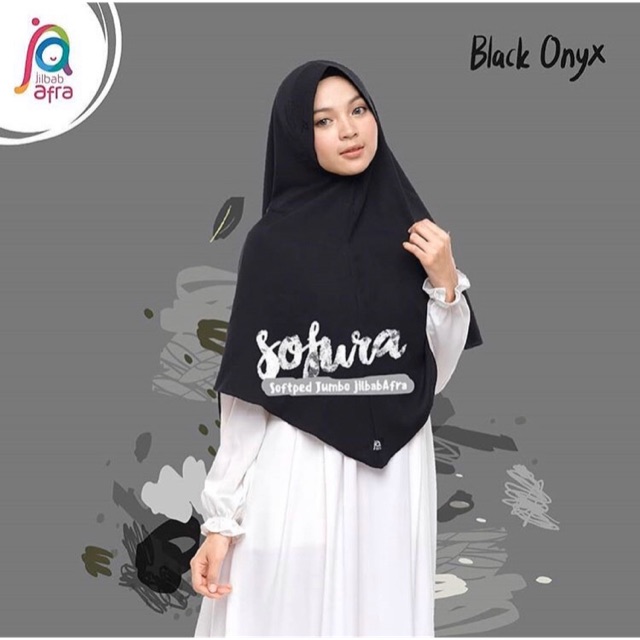 Jilbab Jumbo SOFURA,model pinguin,panjang bagian belakang