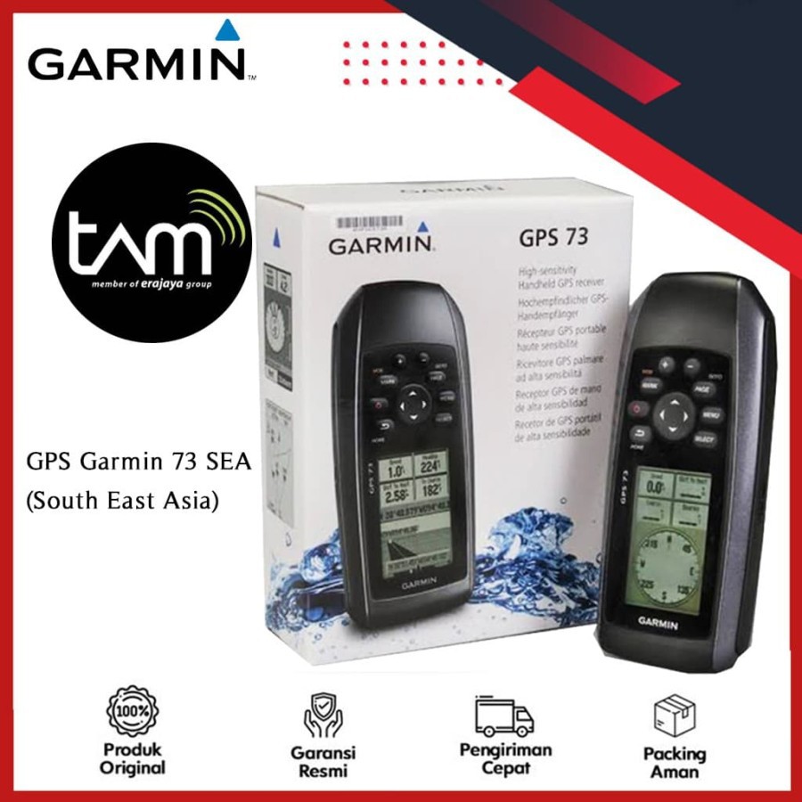 Alat GPS Maps Garmin 73 SEA Handheld Navigasi Peta Asia Tenggara Garansi Resmi TAM