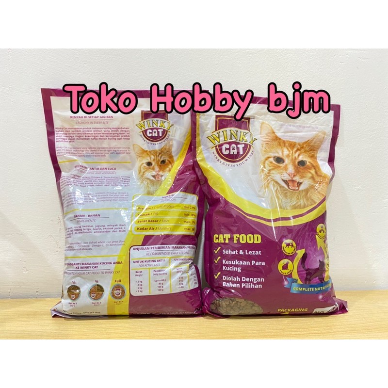 Winky cat food 1 Kg Makanan kucing dryfood 1kg wingki adult pakan pellet kucing dewasa