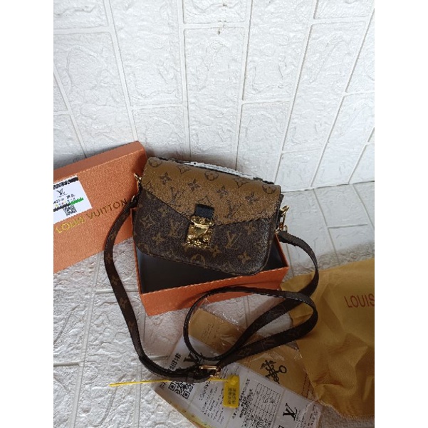 tas fashion import selempang LV metis mini free box