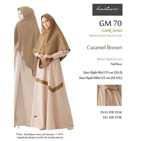 HAITWO PREMIUM Gamis Set Hijab GM 70 HAIHAI ORIGINAL