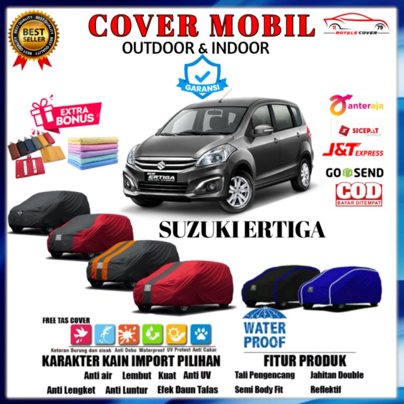 Body Cover Mobil Ertiga Lama, Sarung Mobil Suzuki Ertiga 2012, 2013, 2014, 2015, 2016, 2017, 2018 Selimut Penutup Mantol Mantel Ertiga Dreza / Jas Pelindung Kerudung Tutup Mobil Ertiga Outdoor Waterproof Anti Air