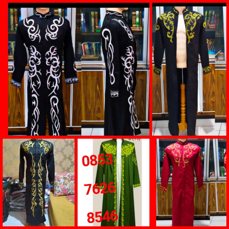 jubah luaran habaib ustad bordir pengantin pria